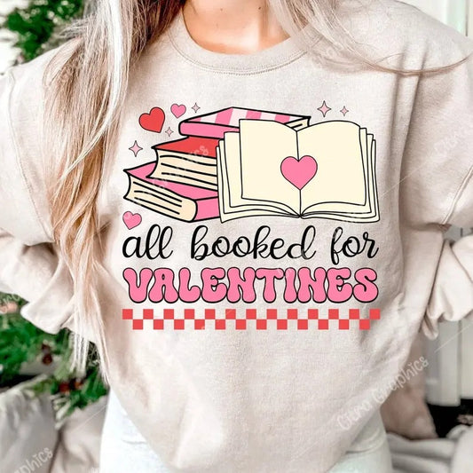 All Booked For Valentine , Teacher Valentines , Valentines Day Sublimation , Book Lover , Valentines Gift, Retro...