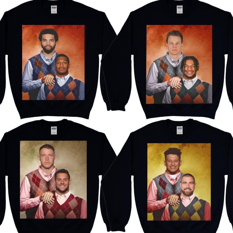 All Football Teams Step Brothers Crewneck Sweatshirt, Sweater for Football Fans T-Shirts, Hoodie | InkThreadWorks.com