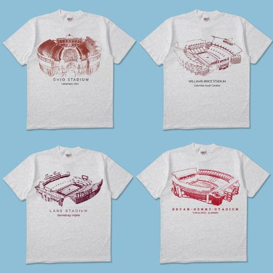 All NCAA College Team Stadium T-Shirt, Unisex Crewneck T-Shirt for Men and Women, Game Day Football Tee, College Fan Apparel, Graphic Tees