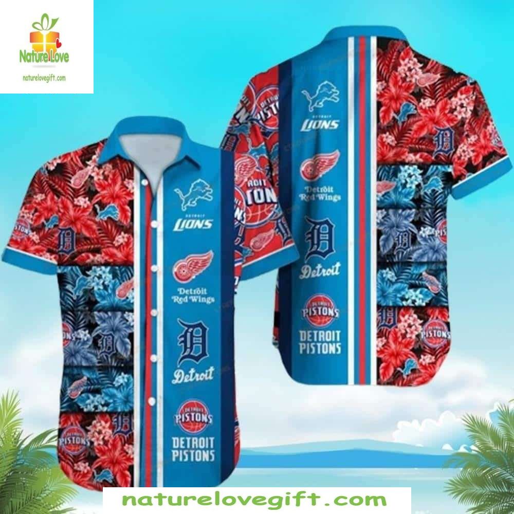 Detroit Tigers Hawaiian Shirt All-Sports Team Logo Stylish Baseball Apparel