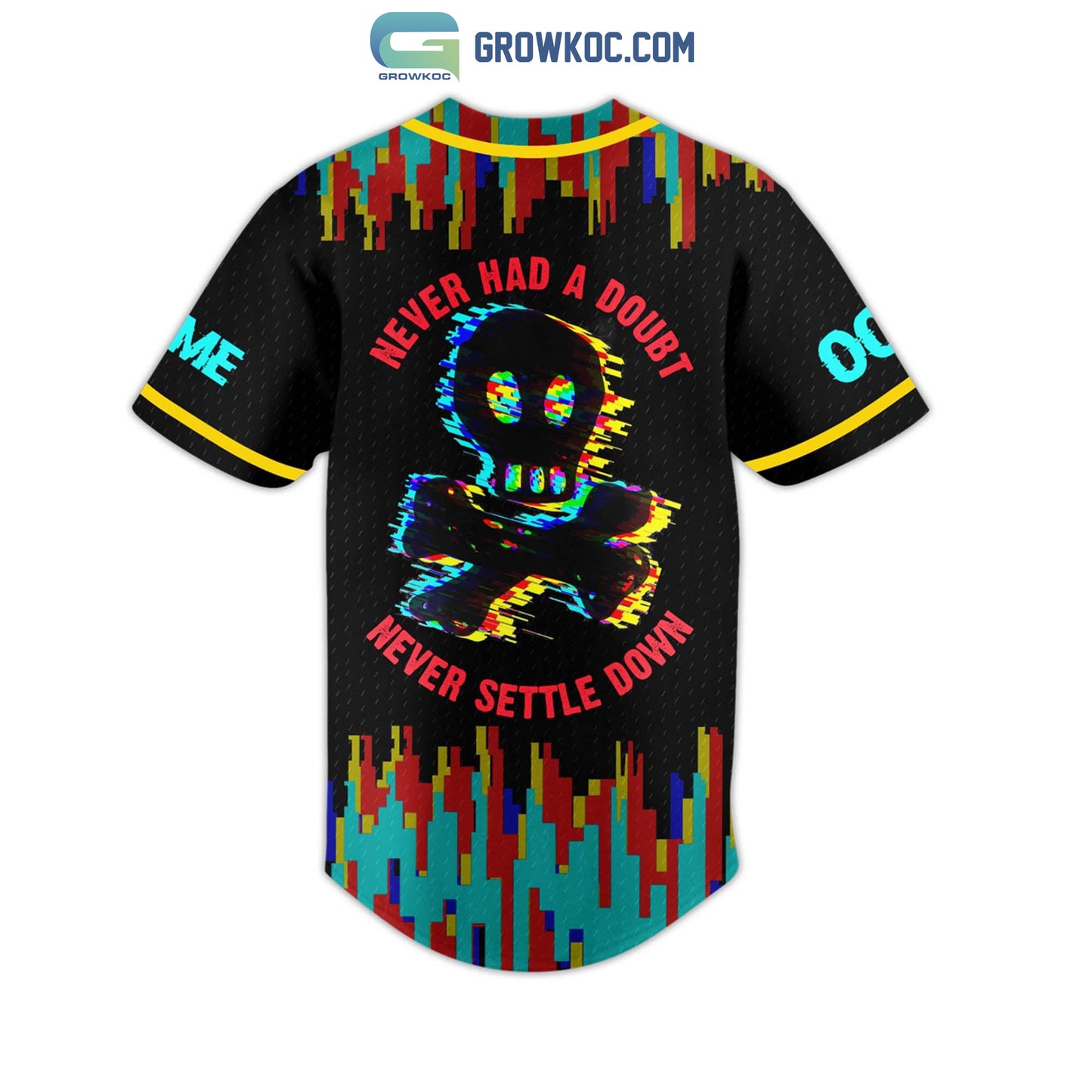 All Time Low Never Had A Doubt Never Settle Down Personalized Baseball Jersey
