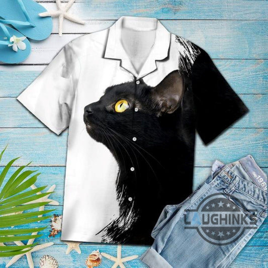 Amazing Black Cat Tropical Hawaiian Shirt 131 Aloha Hawaii Shirts Aloha Summer Beach Button Up Shirts And Shorts