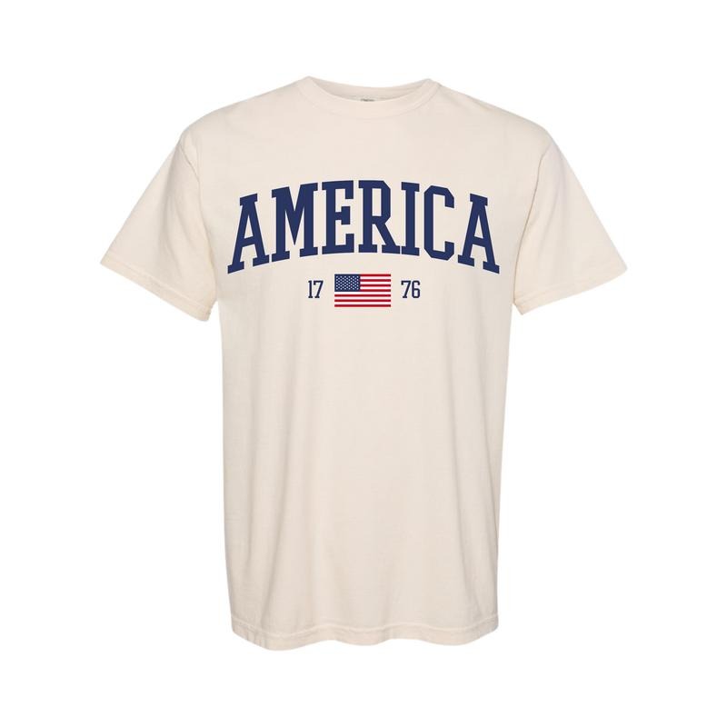 America 1776 Flag Graphic Fourth of July T-Shirt