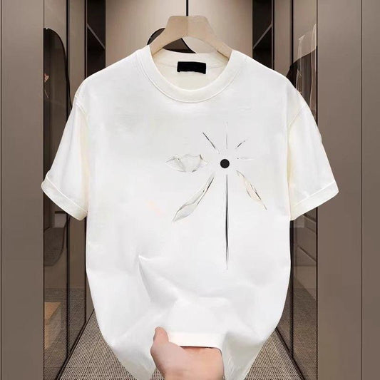 American Pu Shuai Heavy Cotton Short-Sleeved T-shirt Young Men's Summer Fashion Brand Street Loose Crew Neck Top