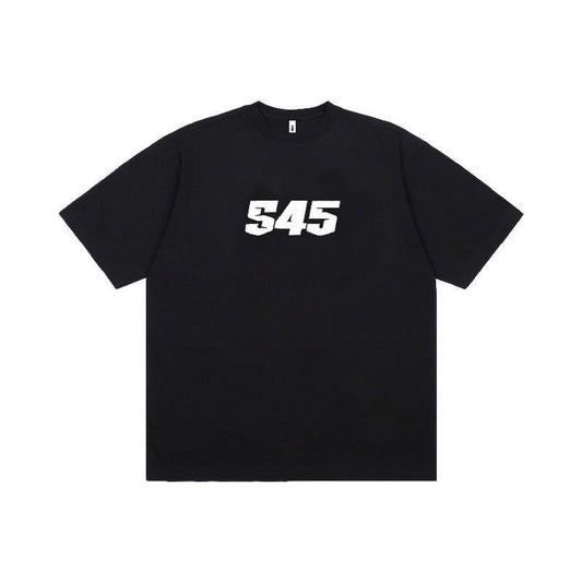 American Style Trend Basic Printed round Neck Cotton Short Sleeve Bottoming Loose Casual Couple American Street T-shirt