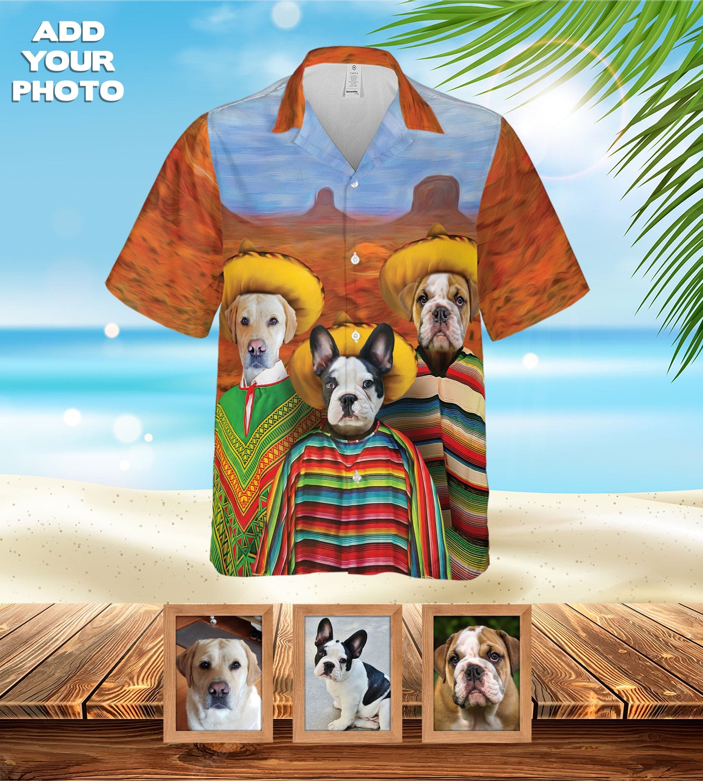 Custom Hawaiian Shirt (The Amigos) (1-7 Pets)