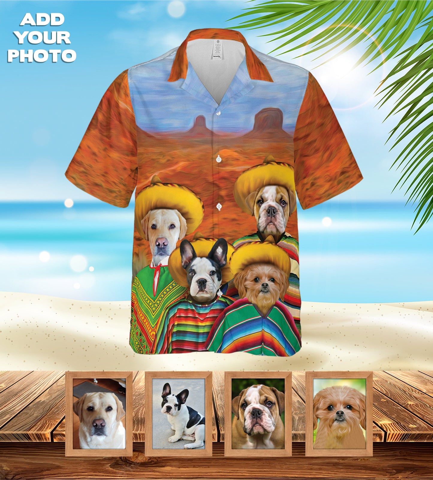 Custom Hawaiian Shirt (The Amigos) (1-7 Pets)