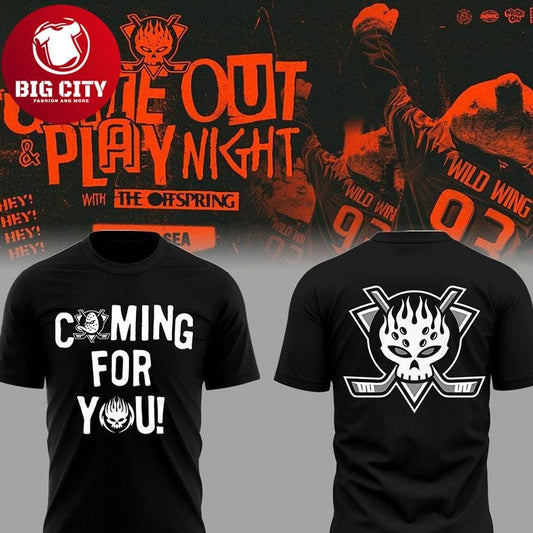 Anaheim Ducks Come Out &amp; Play Night With The Offspring Two Sided Shirt