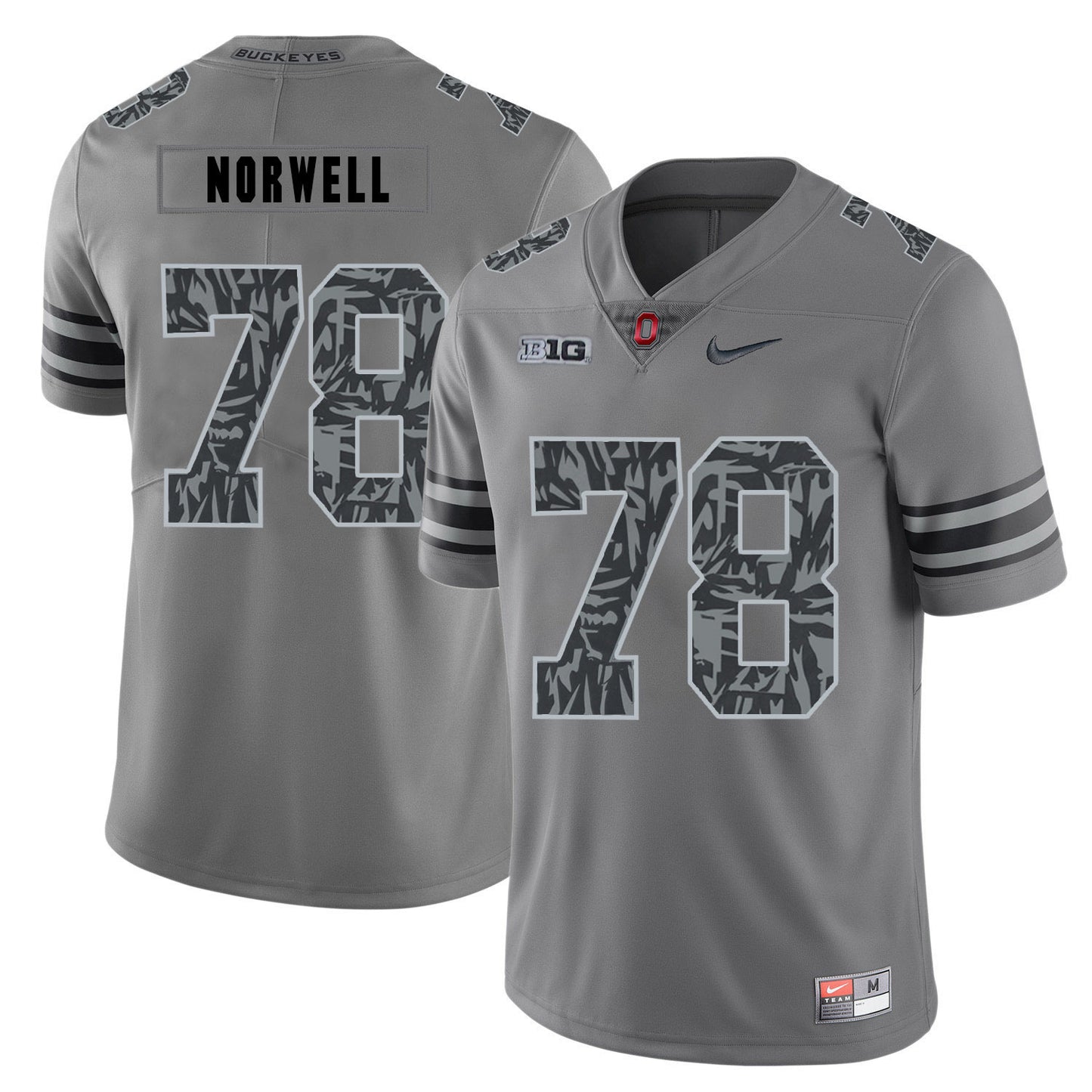 Andrew Norwell 78 Pattern Dark Gray