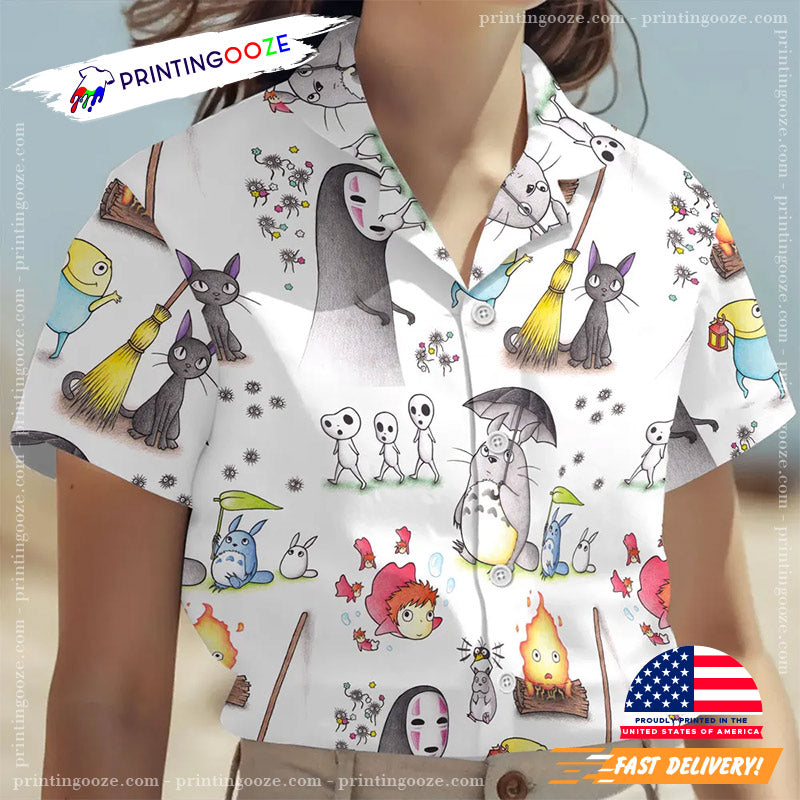 Anime Ghibli Characters Hawaiian Shirt