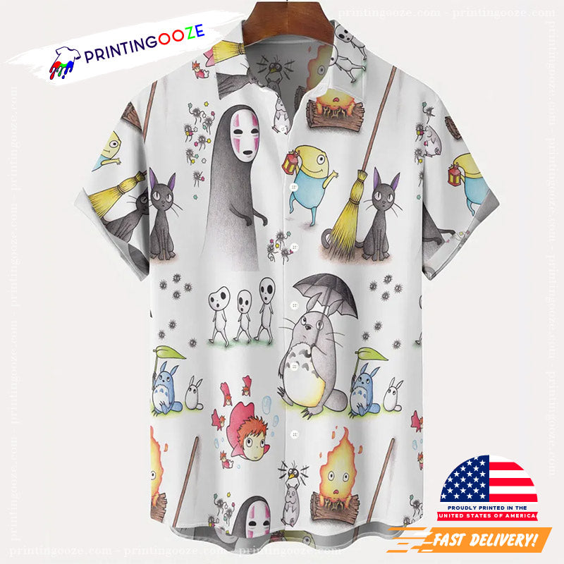 Anime Ghibli Characters Hawaiian Shirt