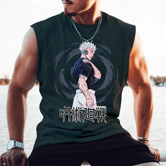 Anime Print Gym Tank Top: A Trendy Way to Show Your Love for Anime While Working Out