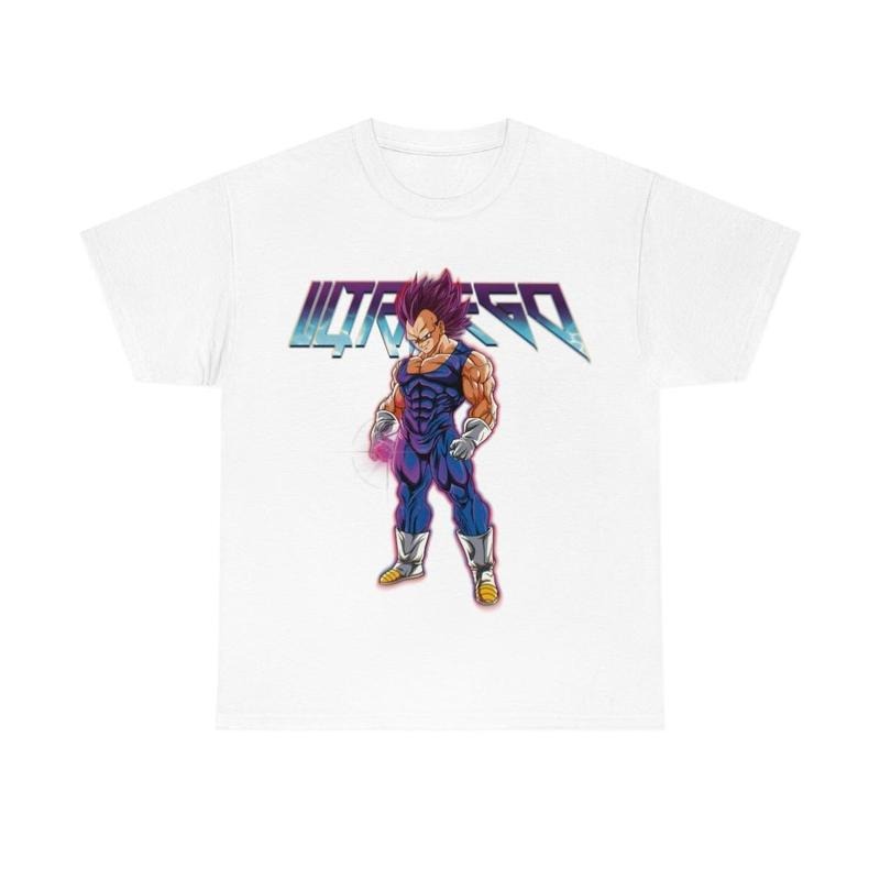 Anime Vegeta Ultra Ego Tee Shirt, Lightweight Feel, Moves with You, Relaxed Fit, Easygoing Feel