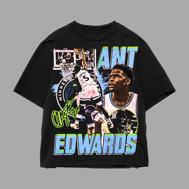 Ant.hony Edw.ards Timberwolves Graphic Tees Basketball T-Shirt, 100% Cotton Unisex Shirt, Gift For Fan