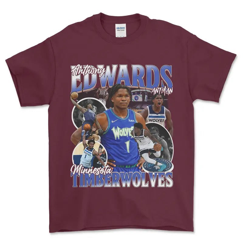 Anthony Edwards Ant Man T-Shirt, graphic vintage sports tees for men