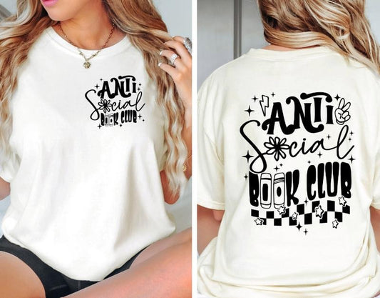Anti-Social Book Club T-shirt Hoodie, Sweatshirt | InkThreadWorks.com