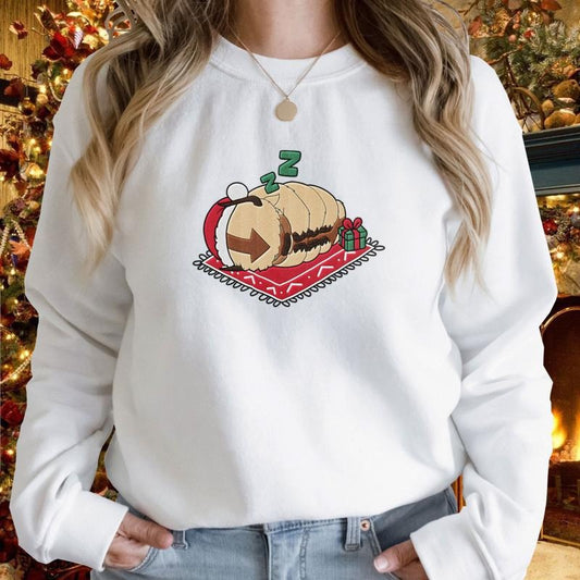 Appa Cute Embroidered Sweatshirt, Avatar Character Movie T-Shirt, Funny Christmas Tee, Sky Bison Appa Sweatshirt