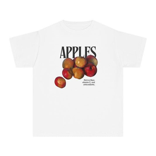 Apples Painted Fruit Baby Tee, Retro Style Vintage Graphic Shirt Aesthetic, 90s Top, Y2K, Retro Graphic, Cottagecore, Historical