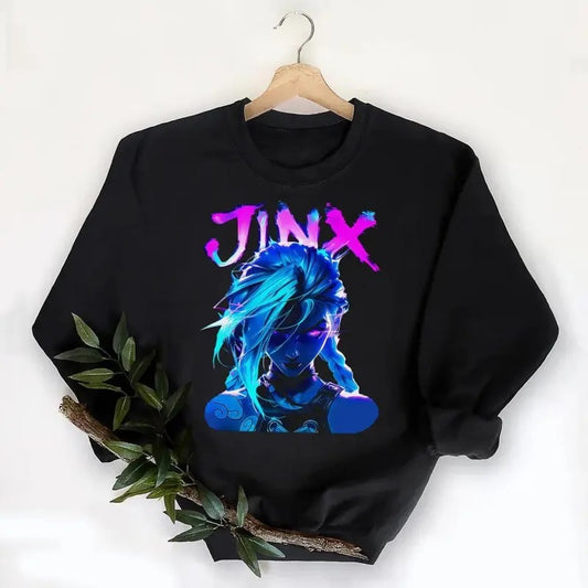 Arcane Jinx Hoodie Unisex Shirt Jinx Jumper Black Shirt Pullover Apparel Merch, Trendy Outfits, Stay Ahead of the Game,...