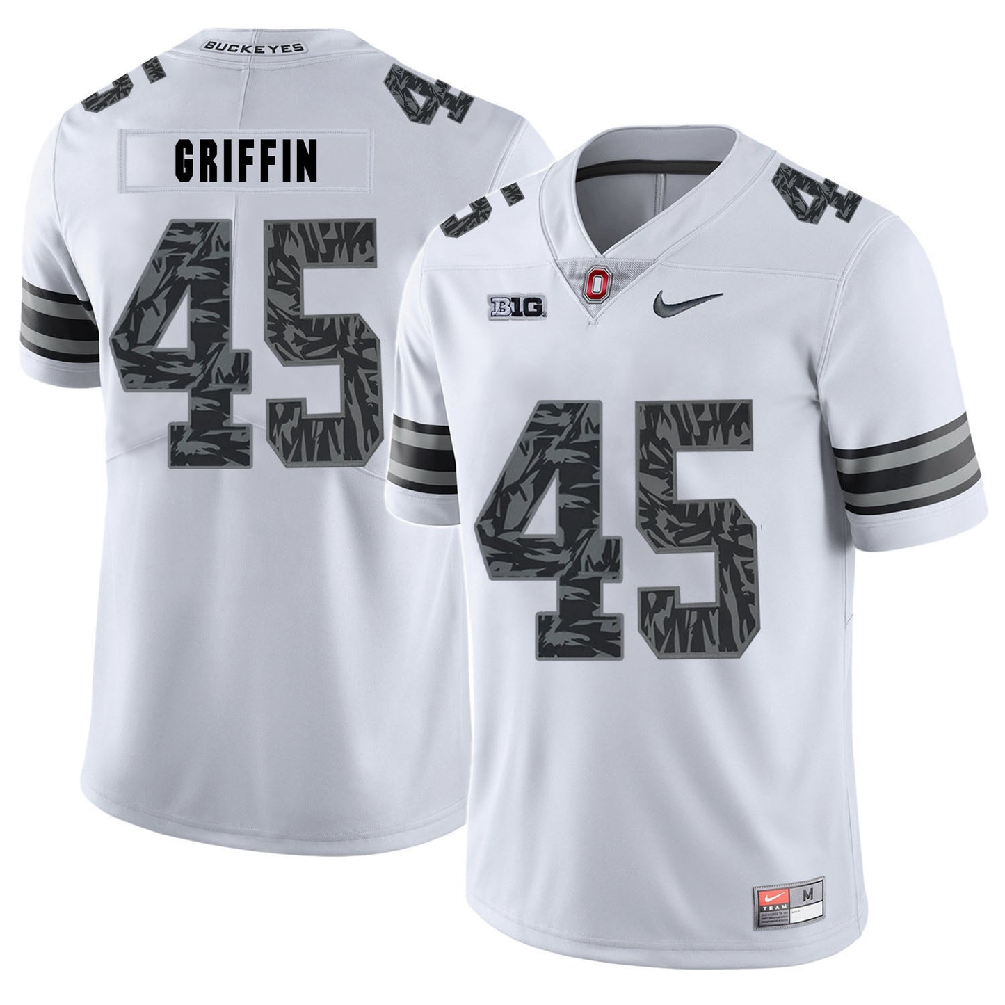Archie Griffin 45 Pattern White