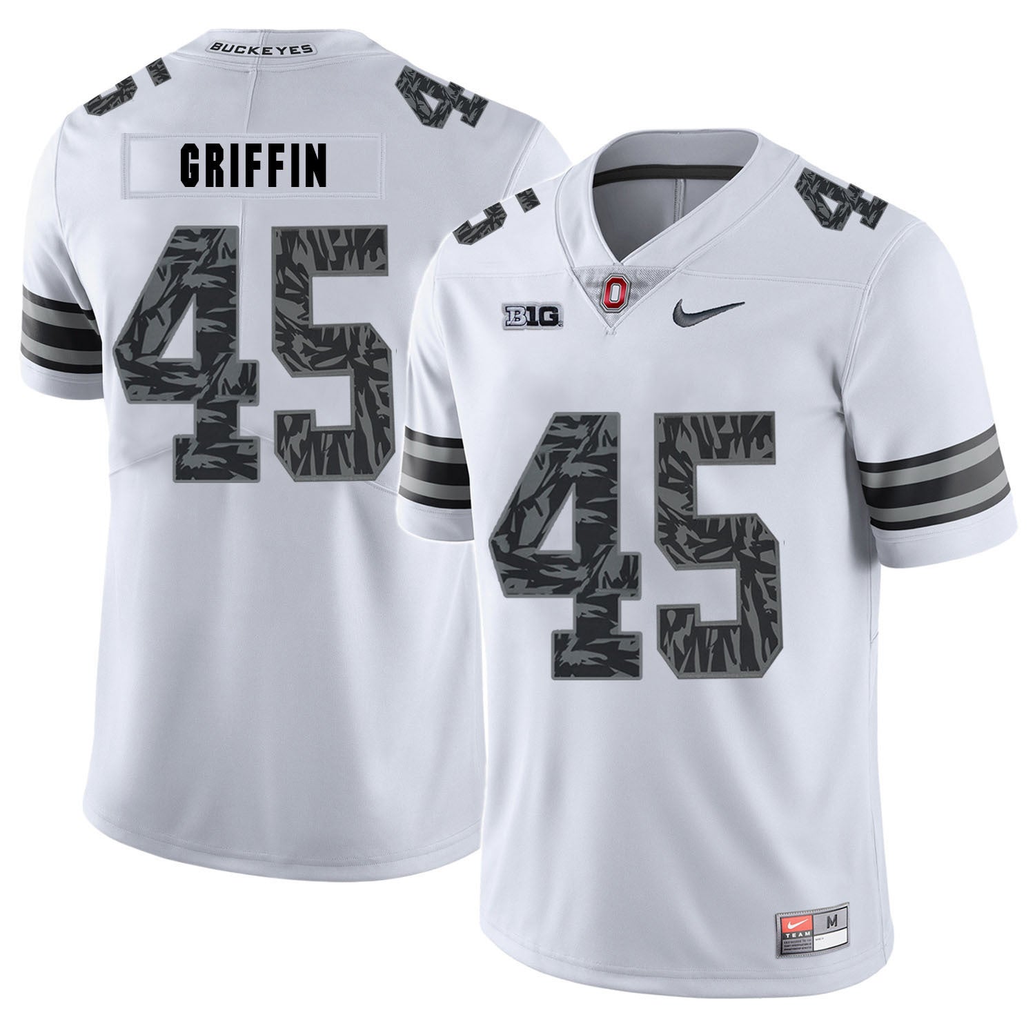 Archie Griffin 45 Pattern White