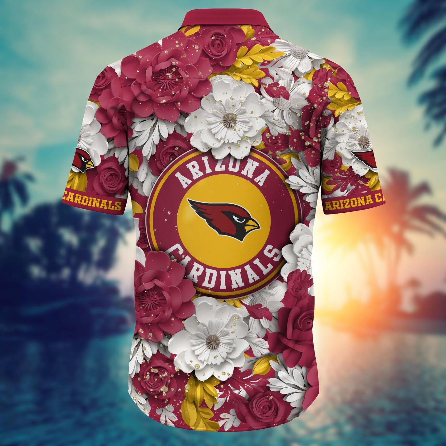 Arizona Cardinals Hawaiian Shirt Floral Design 332478