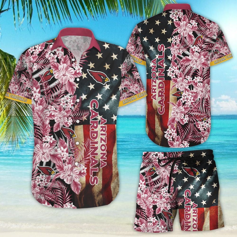 Arizona Cardinals Patriotic Tropical Hawaiian Shirt 222613