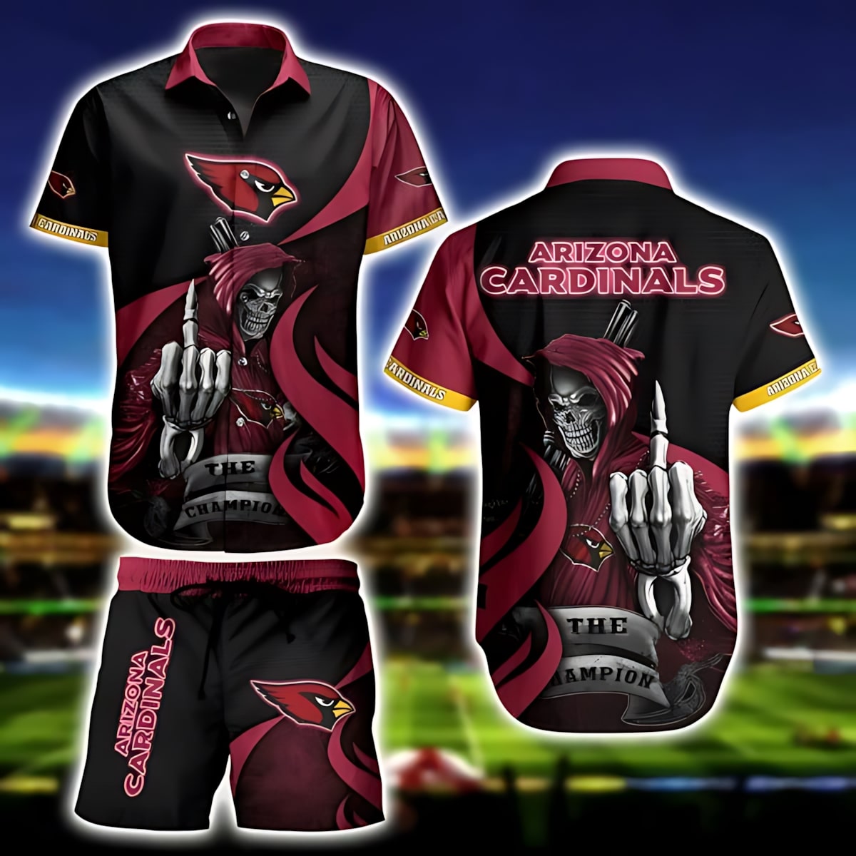 Arizona Cardinals Hawaiian Shirt Reaper Champion Design 903890