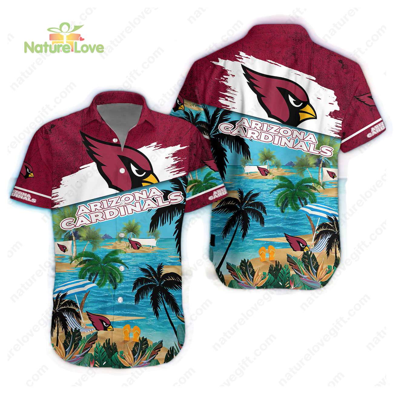 Arizona Cardinals Summer Beach Aloha Arizona Cardinals Hawaiian Shirt