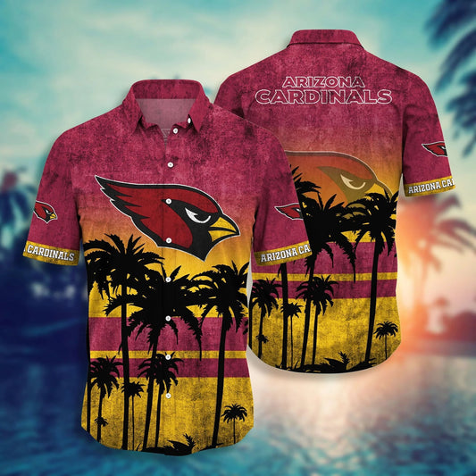 Arizona Cardinals Hawaiian Shirt Tropical Sunset Design 720898
