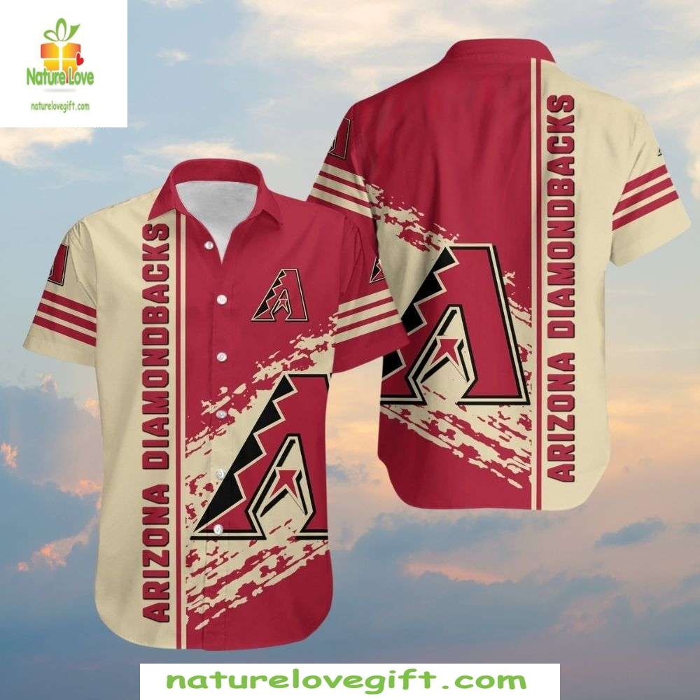 Arizona Diamondbacks Hawaiian Shirt Abstract Paint Splash Baseball Apparel
