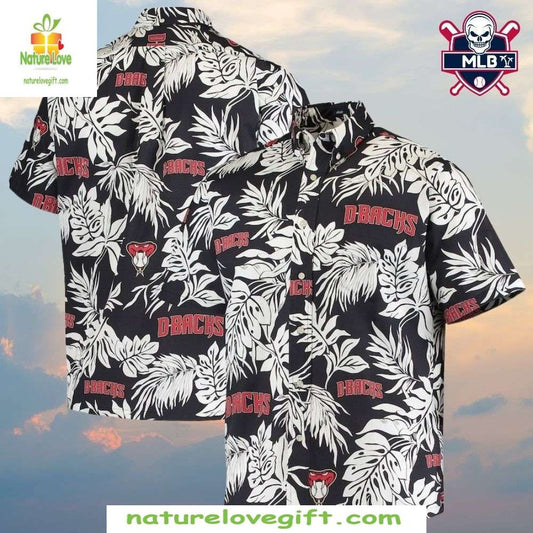Arizona Diamondbacks Hawaiian Shirt Monochrome Elegance Baseball Apparel