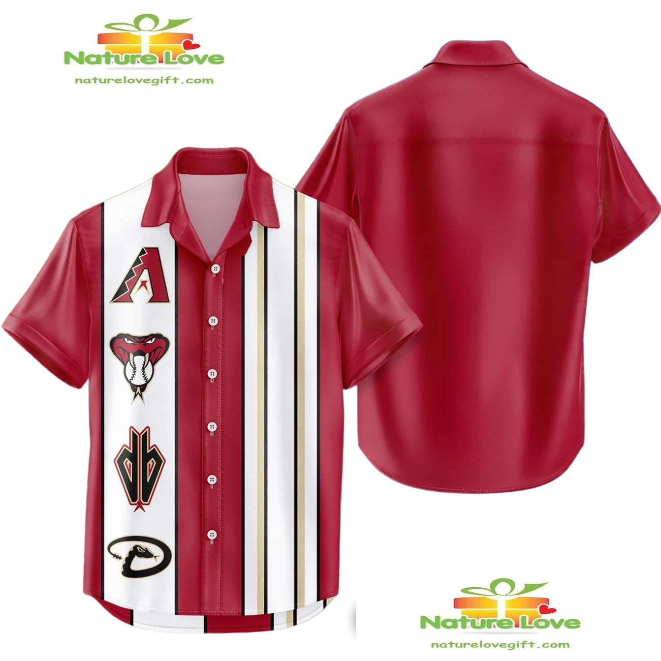 Arizona Diamondbacks Hawaiian Shirt Classic Color Contrast Aloha Shirt DT-BRMH84TT