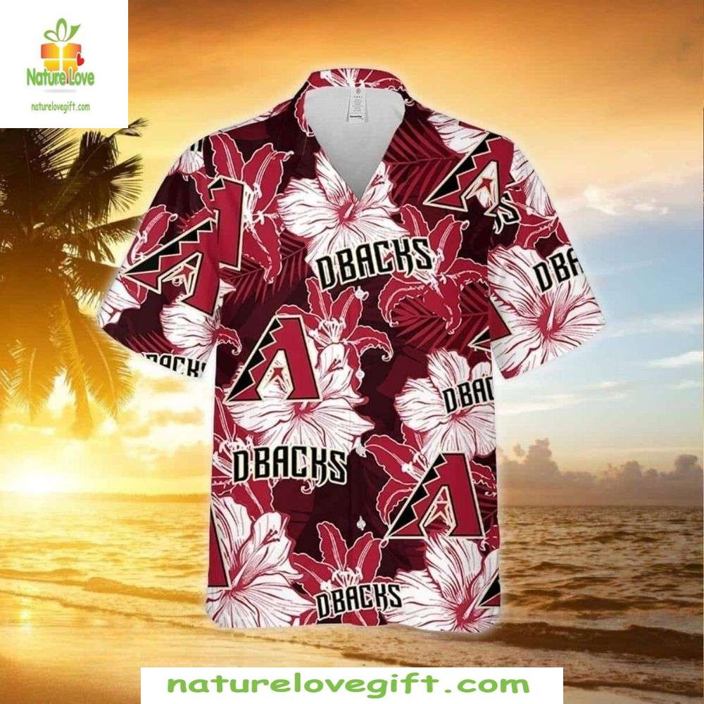 MLB Arizona Diamondbacks Hibiscus Hawaiian Shirt Baseball Apparel HO8AZ6F1