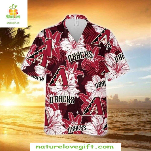 MLB Arizona Diamondbacks Hibiscus Hawaiian Shirt Baseball Apparel HO8AZ6F1