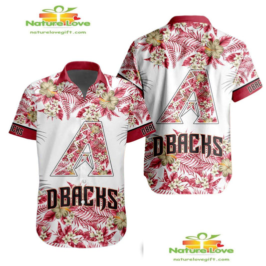 Arizona Diamondbacks Tropical Flower Hawaiian Shirt for Men Women Aloha DT9IHOCDL4