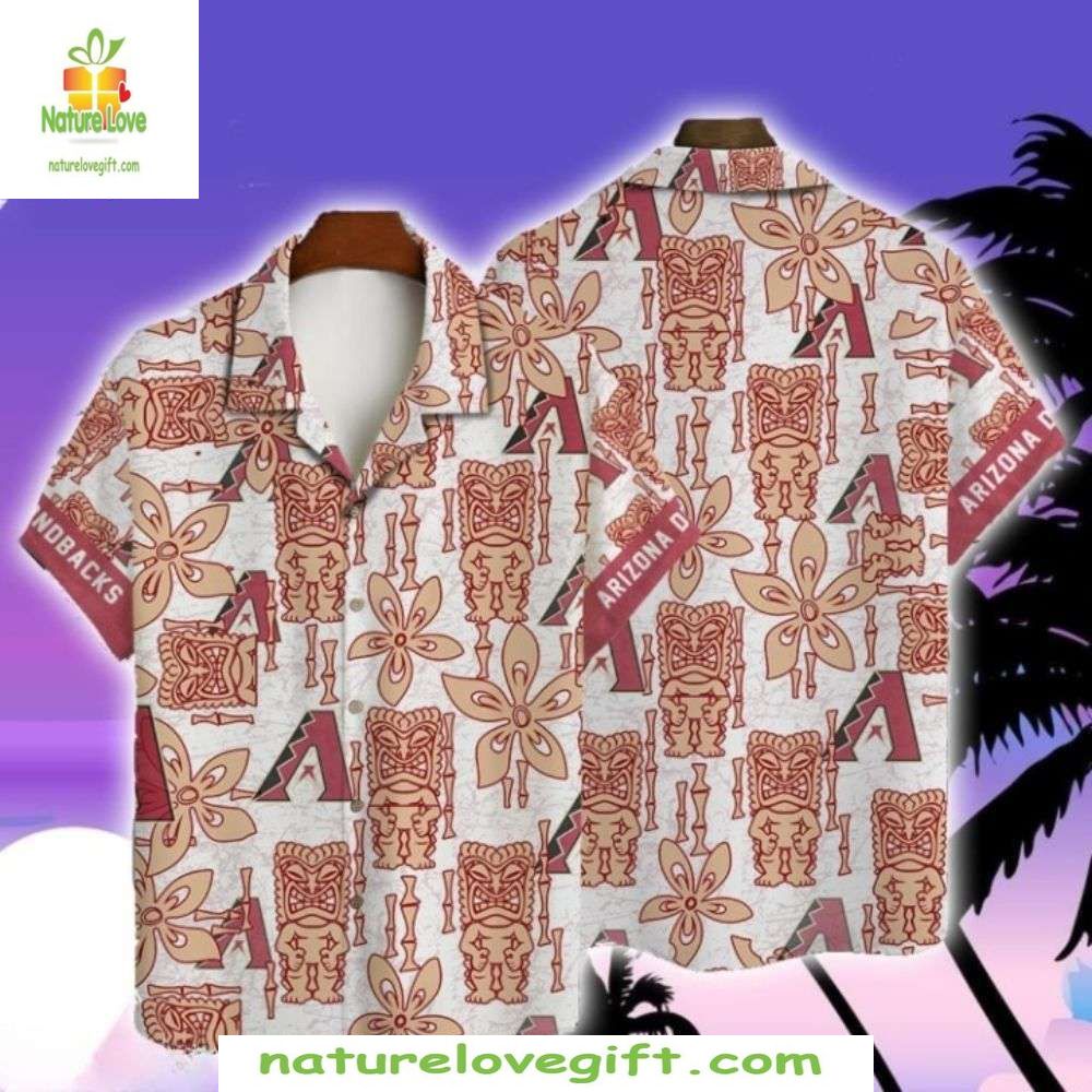 Arizona Diamondbacks Hawaiian Shirt Tribal Tribute MLB Baseball Apparel