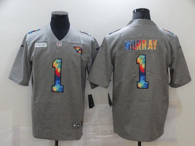 Arizona Cardinals #1 Kyler Murray Hemp Gray Rainbow 036