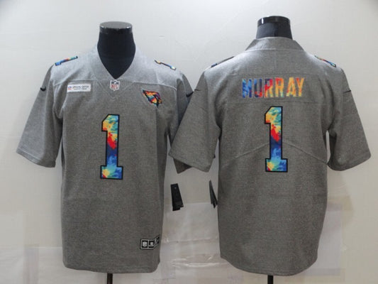 Arizona Cardinals #1 Kyler Murray Hemp Gray Rainbow 036