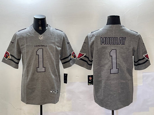 Arizona Cardinals #1 Kyler Murray Retro Hemp Gray Adult Style 2