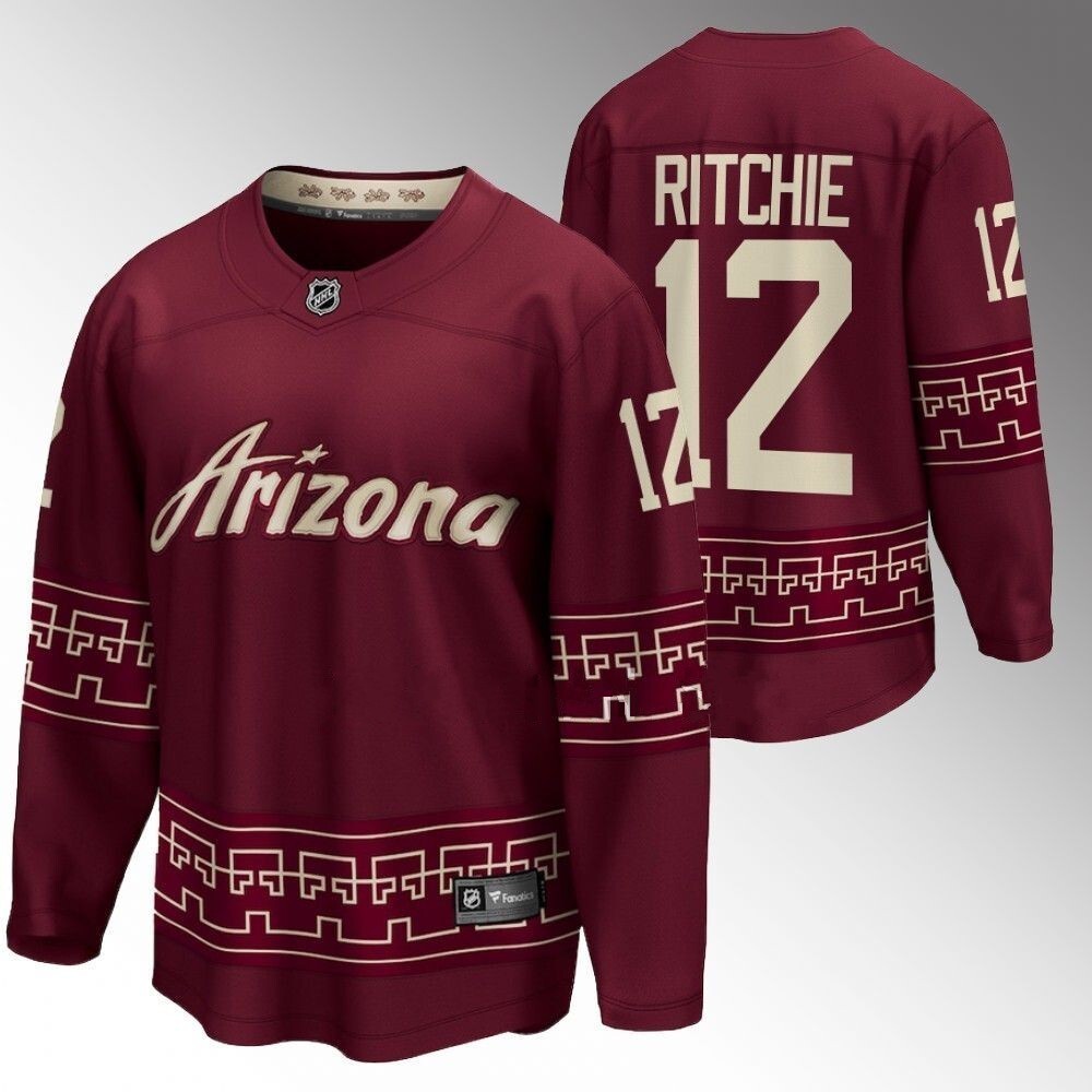Arizona Coyotes #12 Nick Ritchie 2022-23 Desert Night Alternate Garnet Jersey
