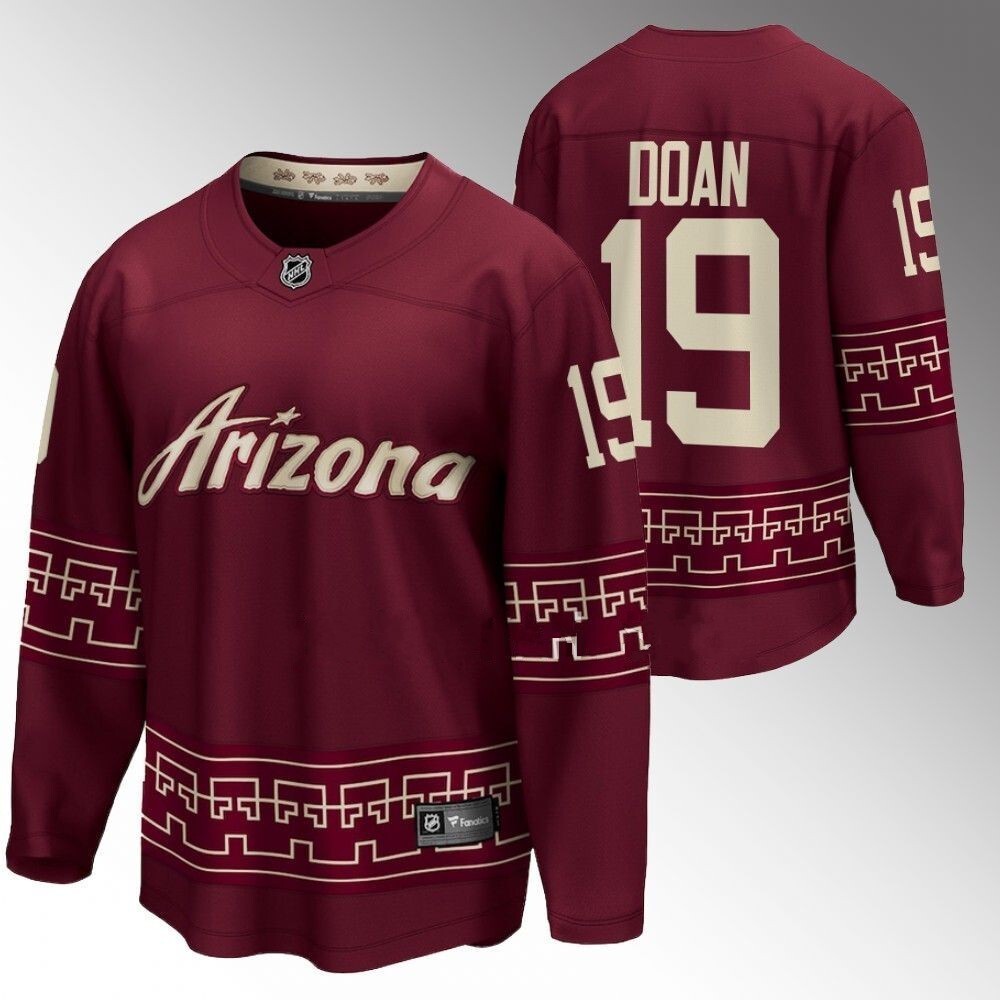 Arizona Coyotes #19 Shane Doan 2022-23 Desert Night Alternate Garnet Jersey