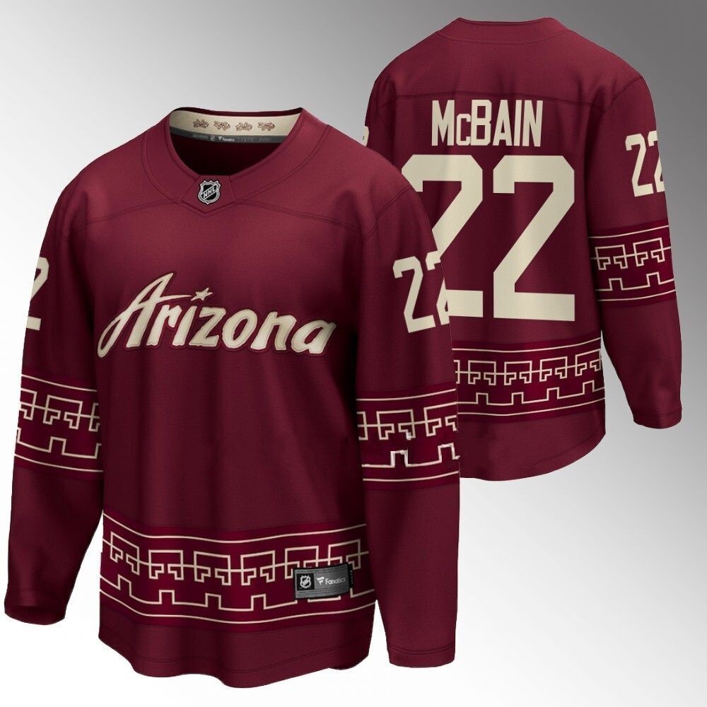 Arizona Coyotes #22 Jack McBain 2022-23 Desert Night Alternate Garnet Jersey