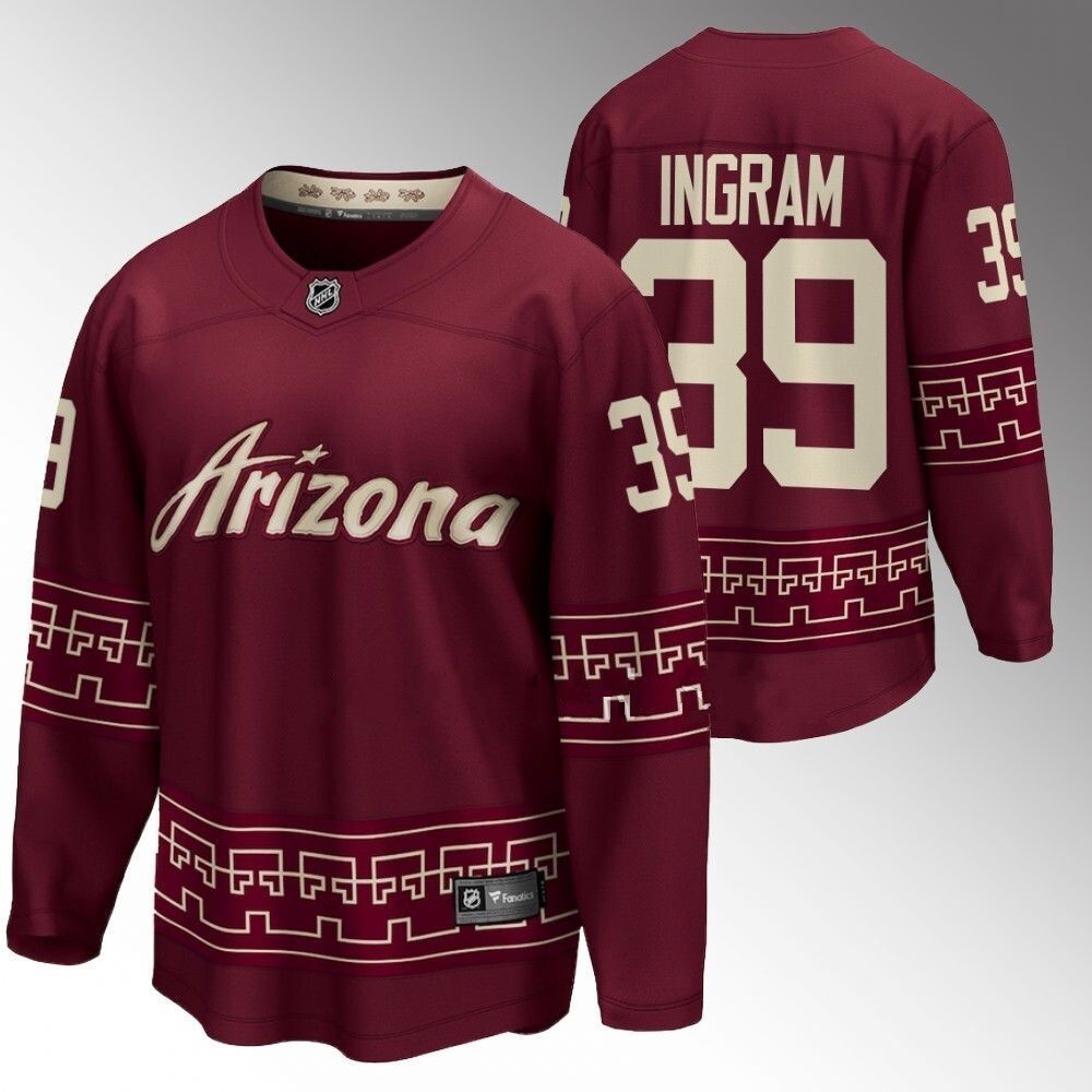 Arizona Coyotes #39 Connor Ingram 2022-23 Desert Night Alternate Garnet Jersey