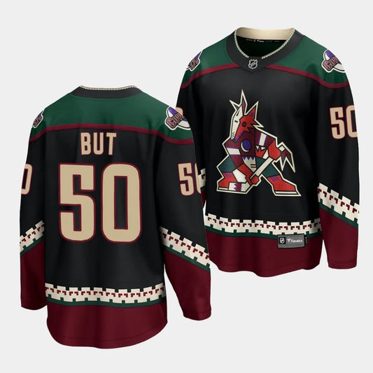Arizona Coyotes #50 Daniil But Home Black Jersey 2023 NHL Draft