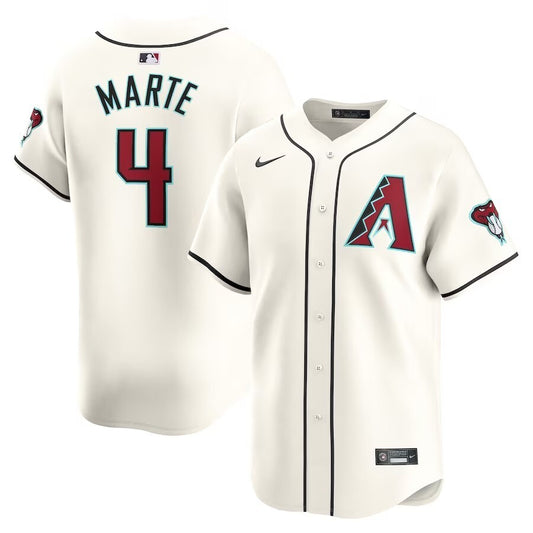 Arizona Diamondbacks #4 Ketel Marte Home Limited Player Jersey - White