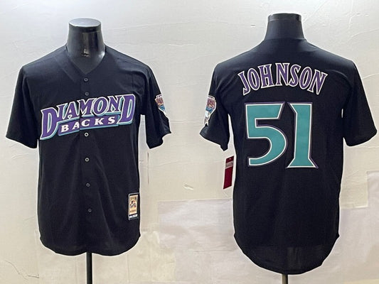 Arizona Diamondbacks #51 Randy Johnson Diamondbacks Retro Adult Style 2