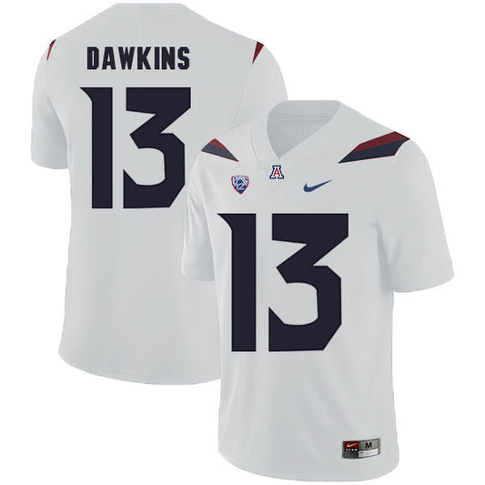 Arizona Wildcats Brandon Dawkins 13 White