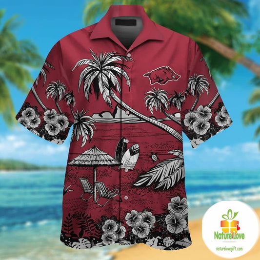 Arkansas Razorbacks NCAA Hawaiian Shirt Tropical Aloha Shirts