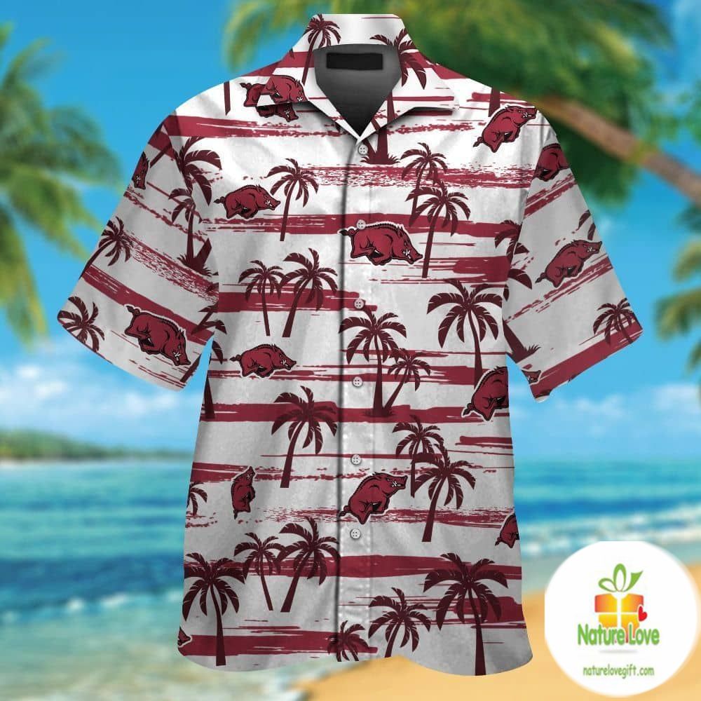 Arkansas Razorbacks Hawaiian Shirt Tropical Coconut Aloha Shirts